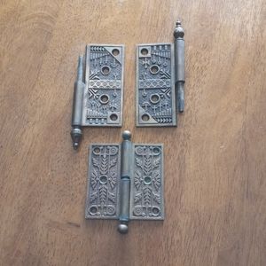 Antique brass hinges